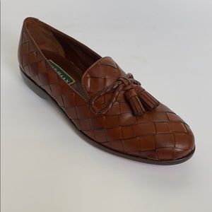Cole Haan Shoes - COLE HAAN Brown Leather Woven Loafers Cole Haan Shoes - COLE HAAN Brown Leather Woven Loafers